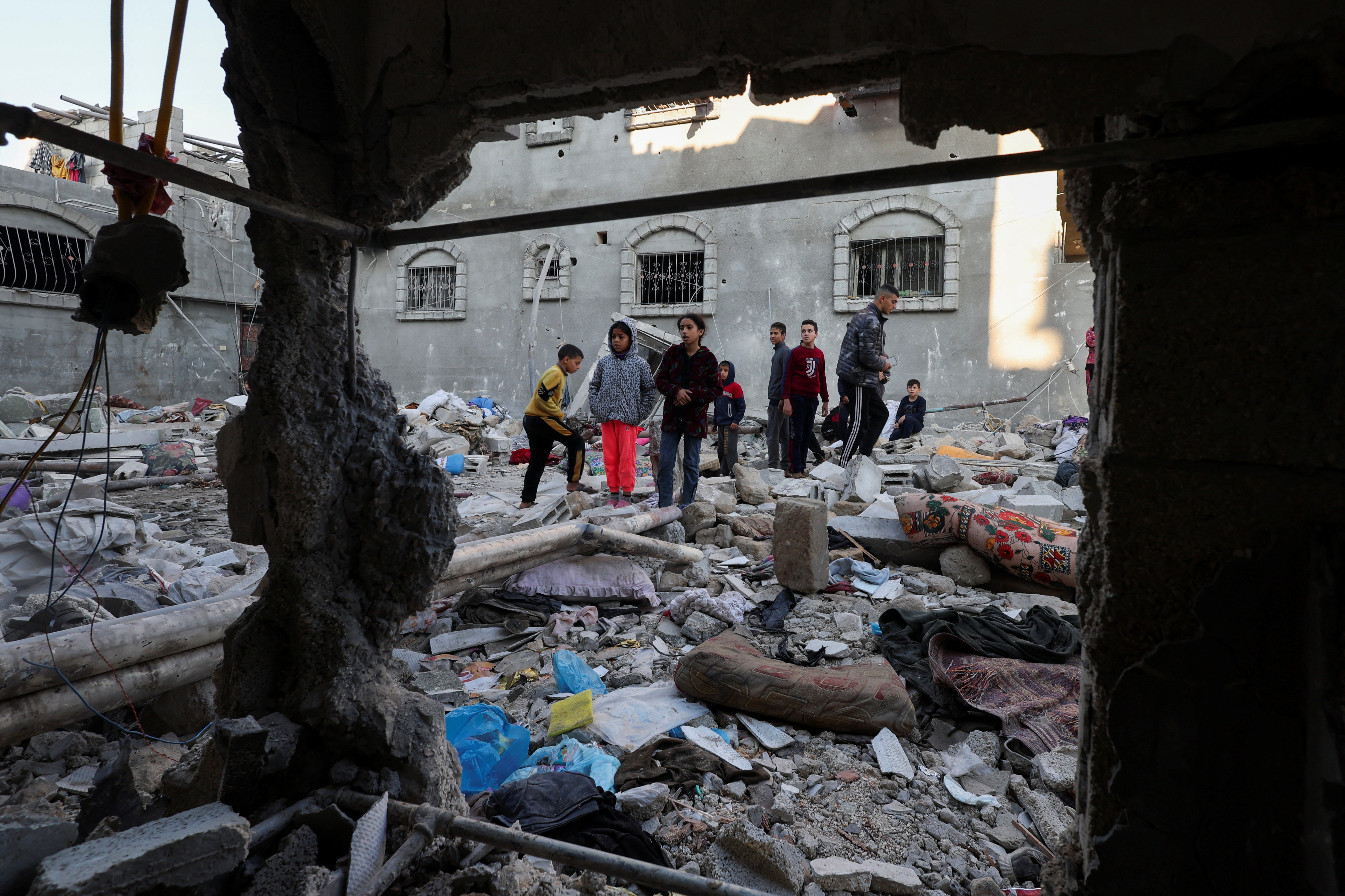 The aftermath of an Israeli strike on Rafah – one of the few places in Gaza not under evacuation orders