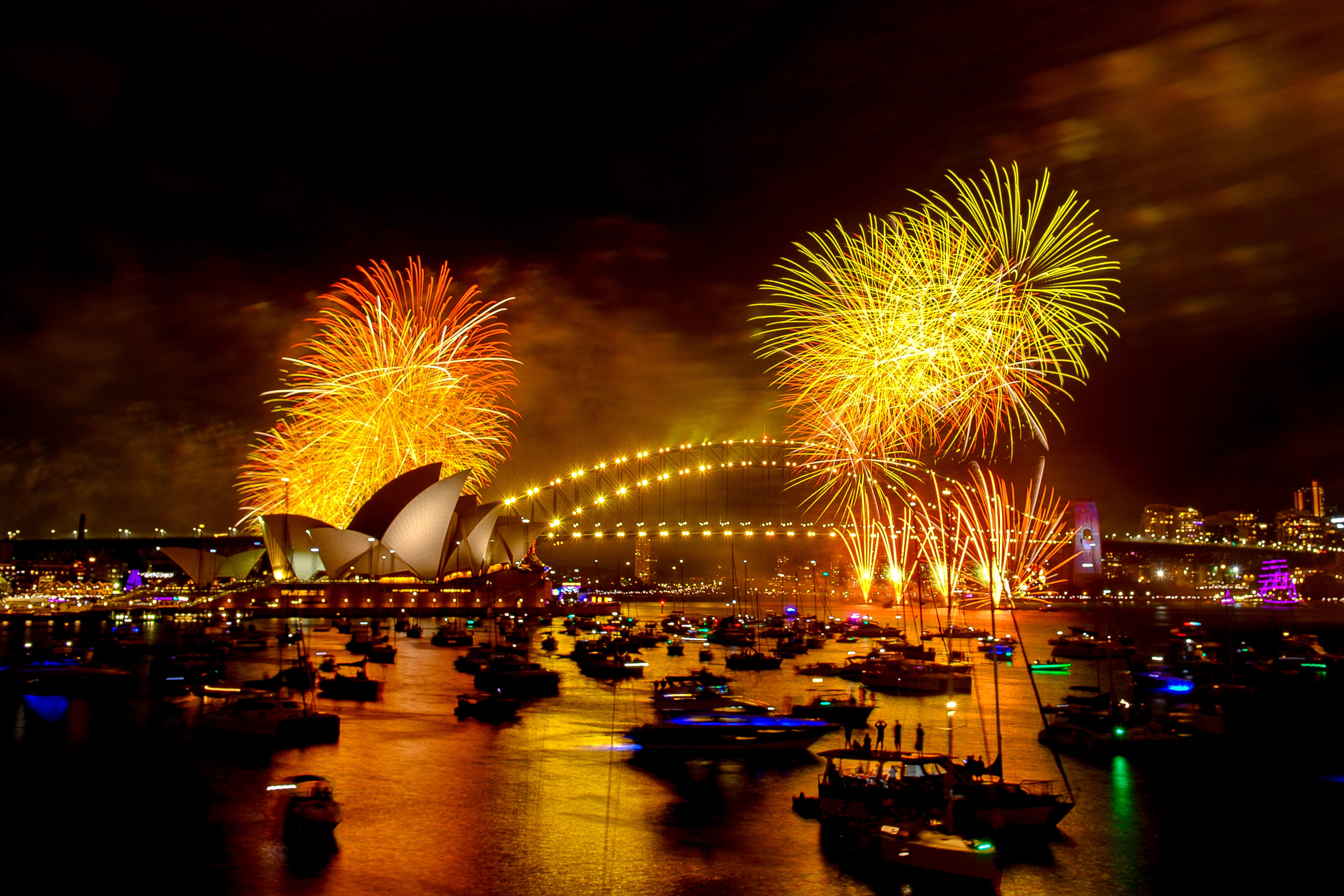 More the 1 million people watched the 12-minute firework display on the Sydney Harbour Bridge