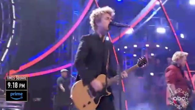 <p>Green Day swap American Idiot lyrics during New Year’s Eve broadcast.</p>