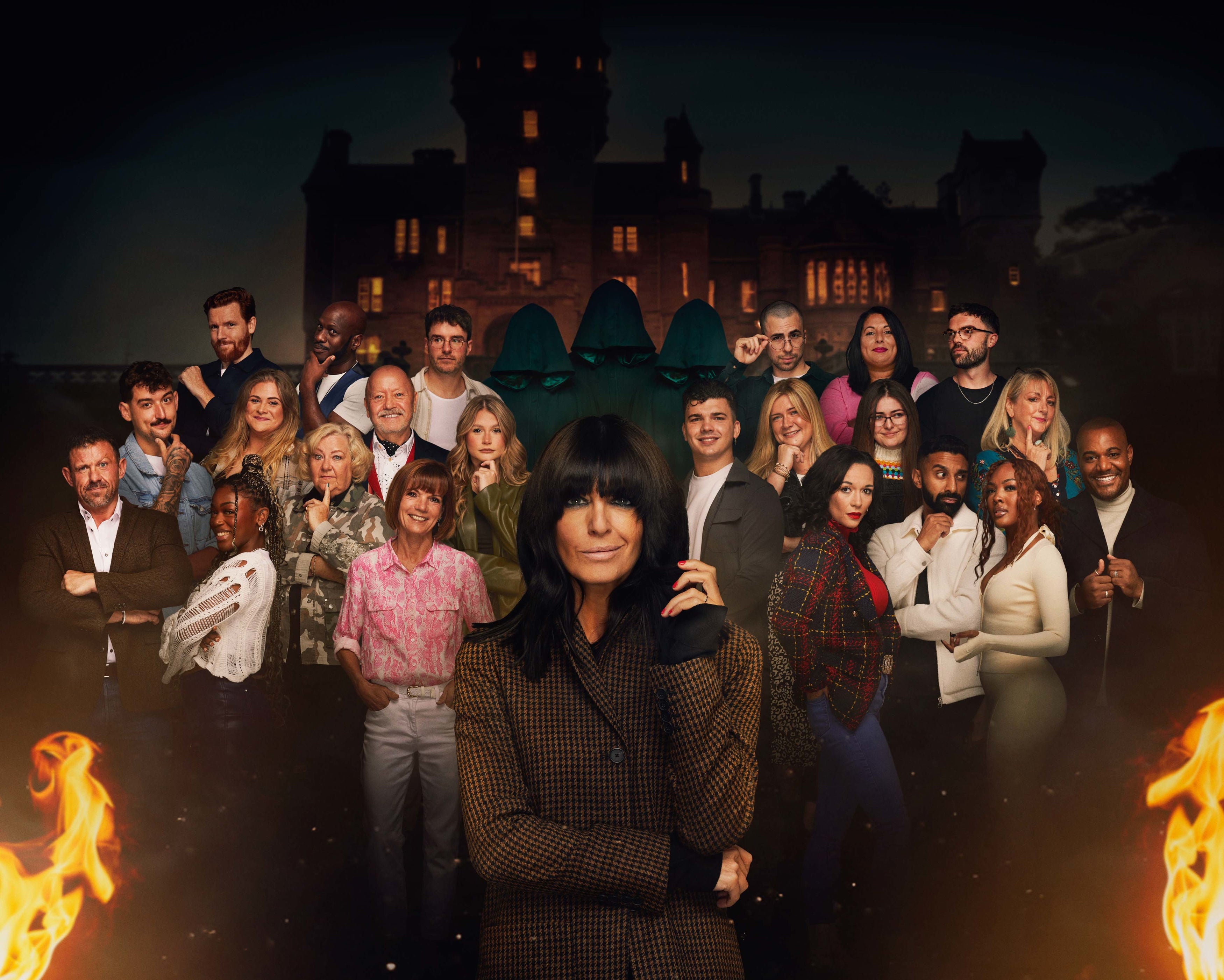 Host Claudia Winkleman and the cast of ‘The Traitors’ series two