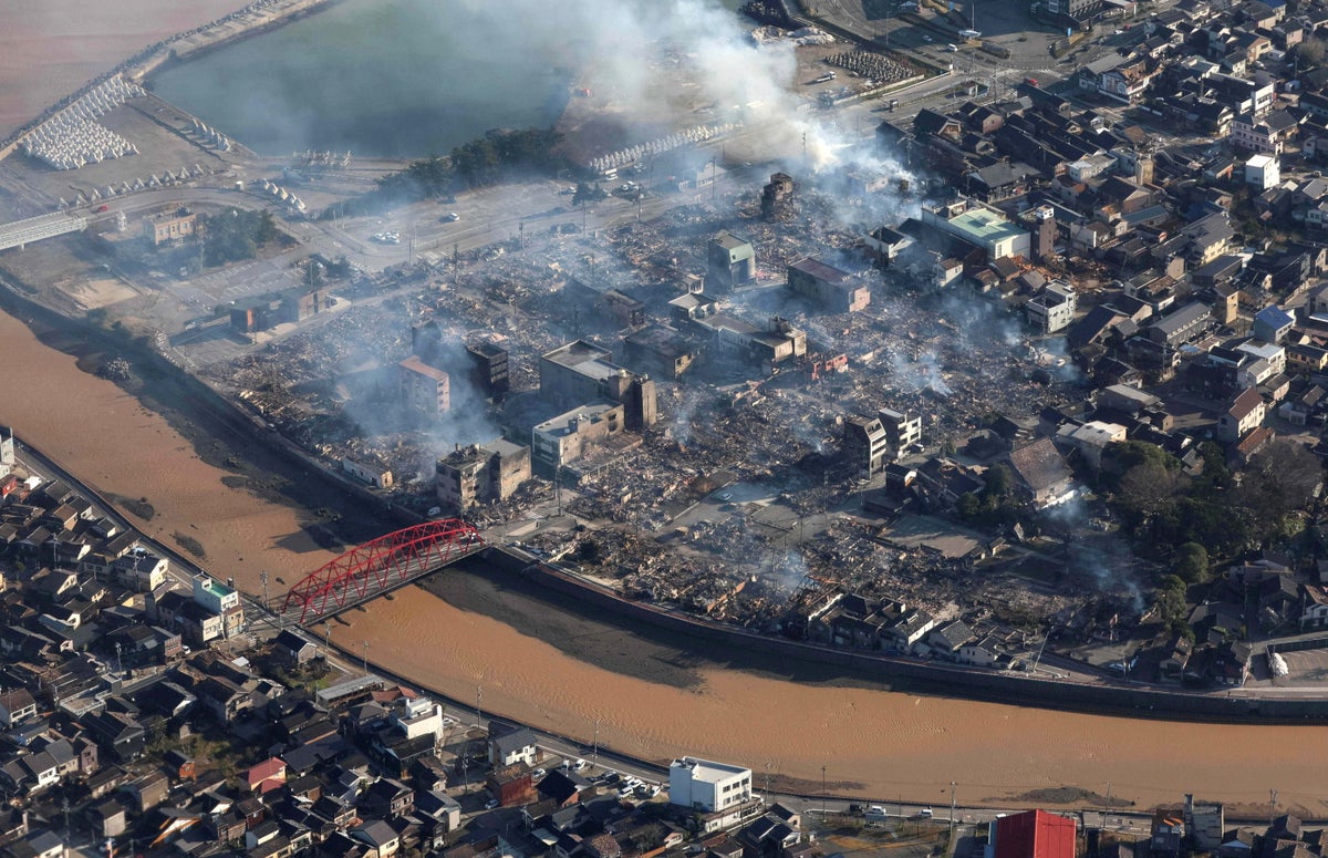 Aerial photographs show scale of devastation after Japan earthquake