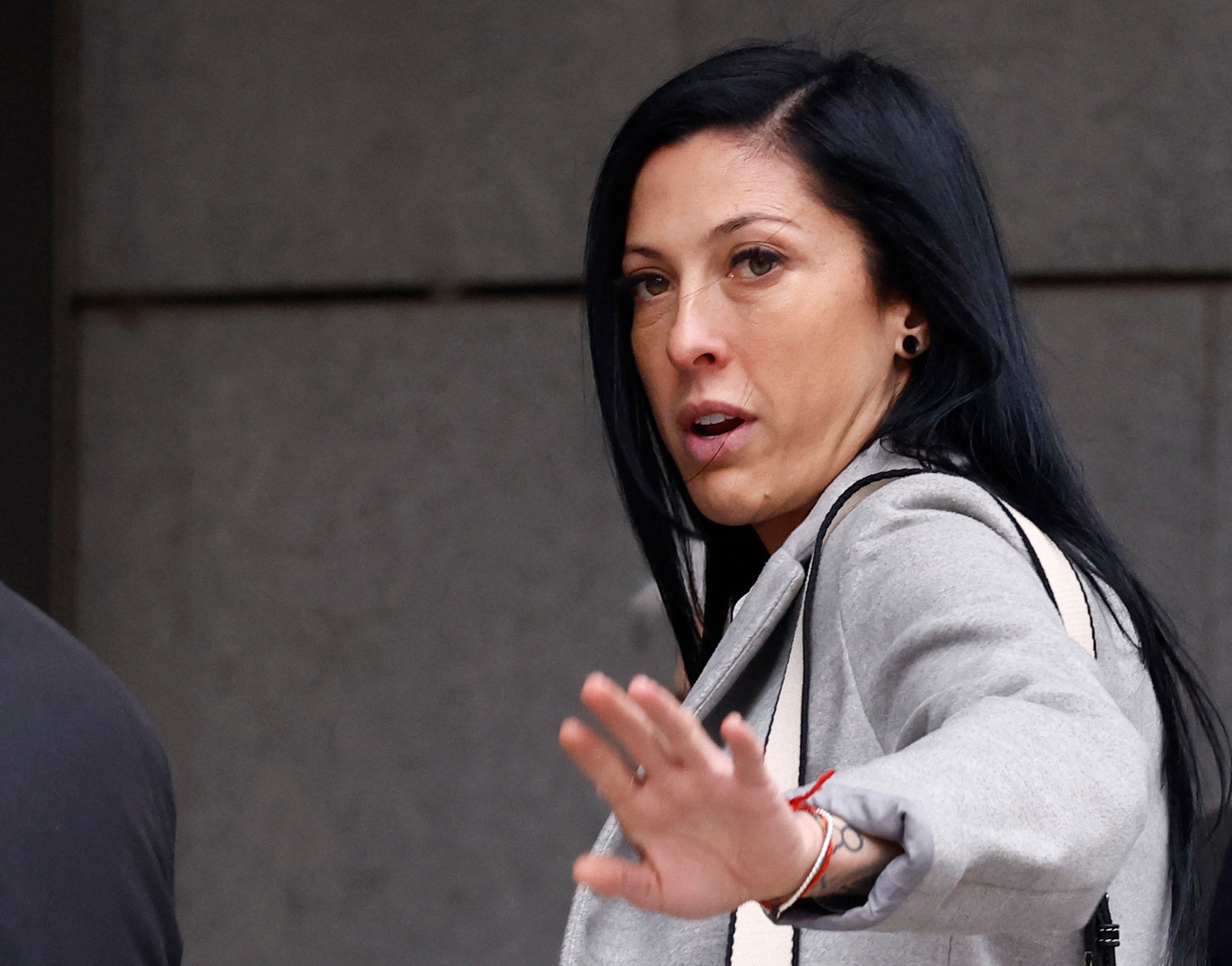 <p>Jenni Hermoso arrives at the Madrid court ahead of the behind-closed-doors hearing </p>