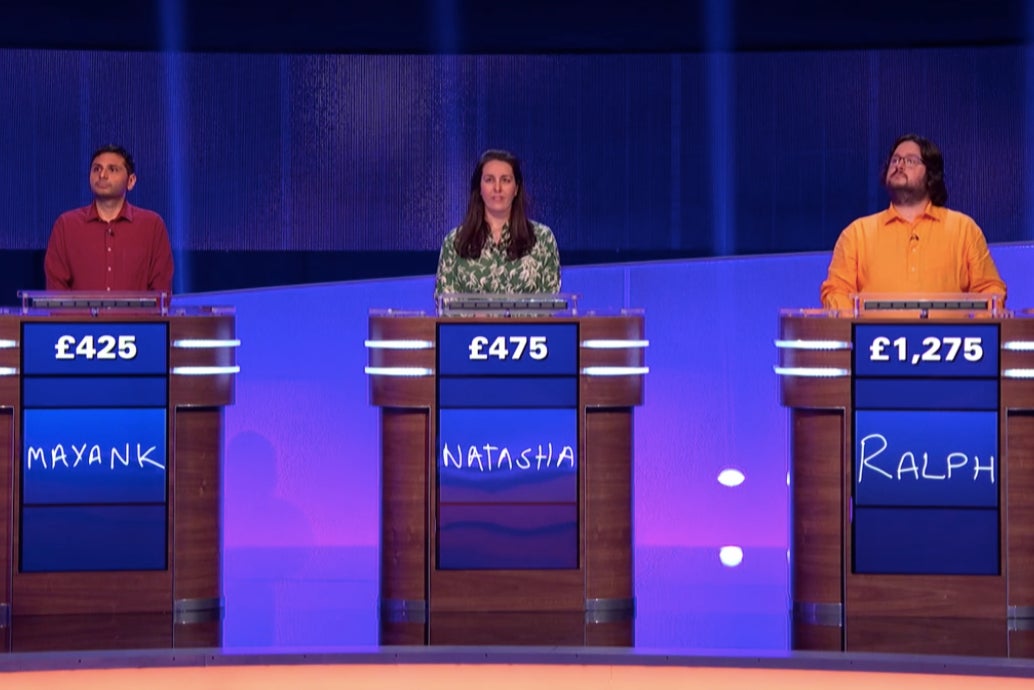 The first three contestants on Jeopardy! UK