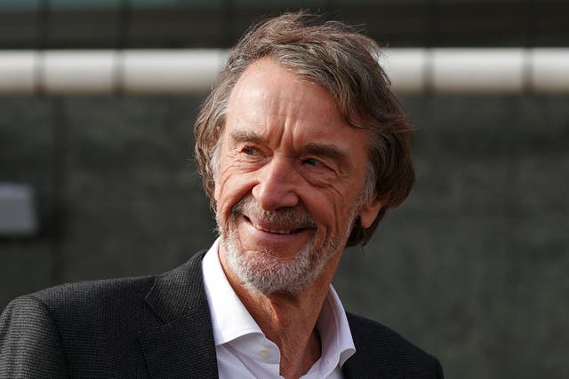 Sir Jim Ratcliffe held meetings at Old Trafford on Tuesday (Peter Byrne/PA)