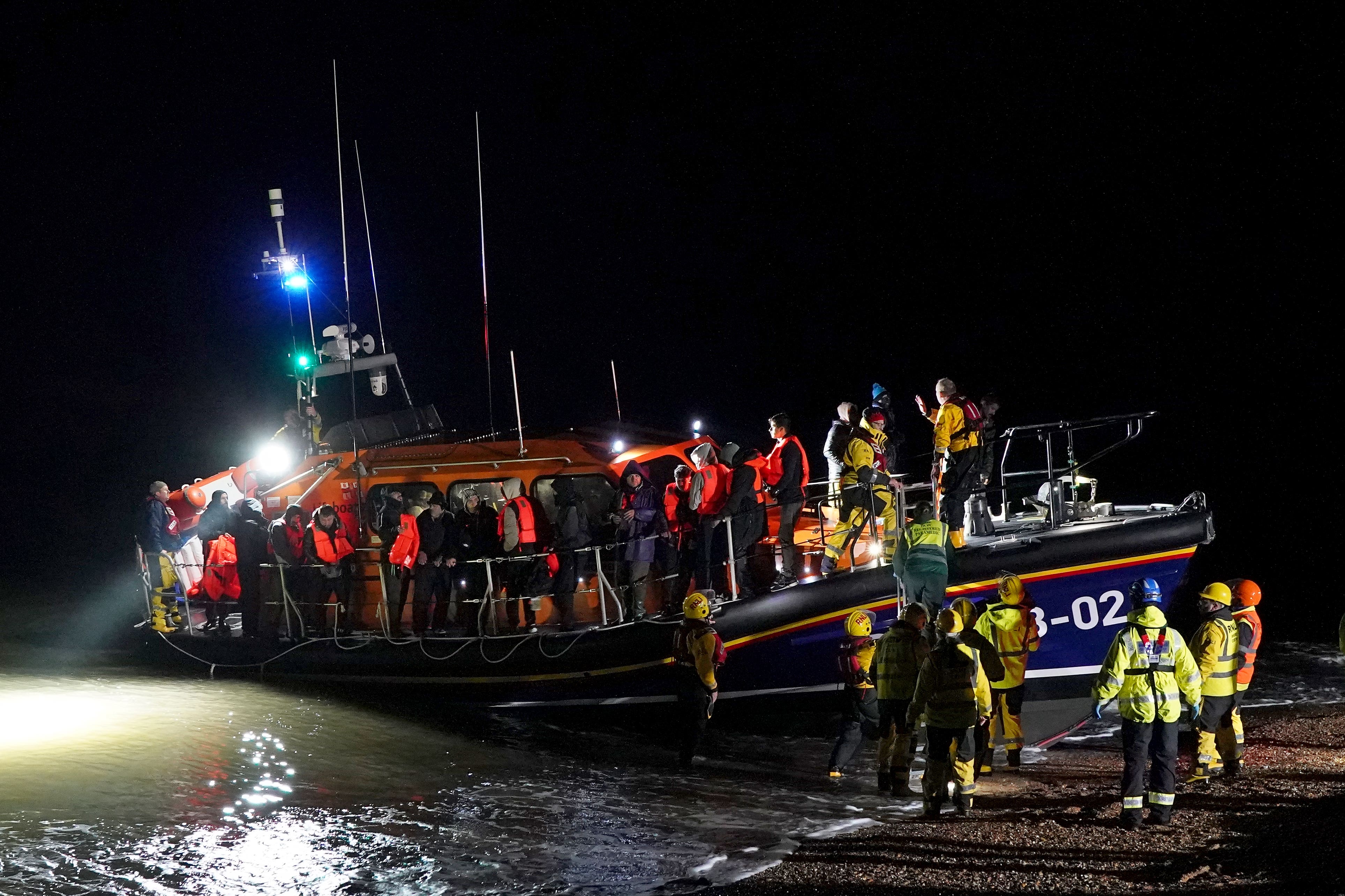 Small boat crossings were reportedly down by 36%, according to provisional statistics (Gareth Fuller/PA)