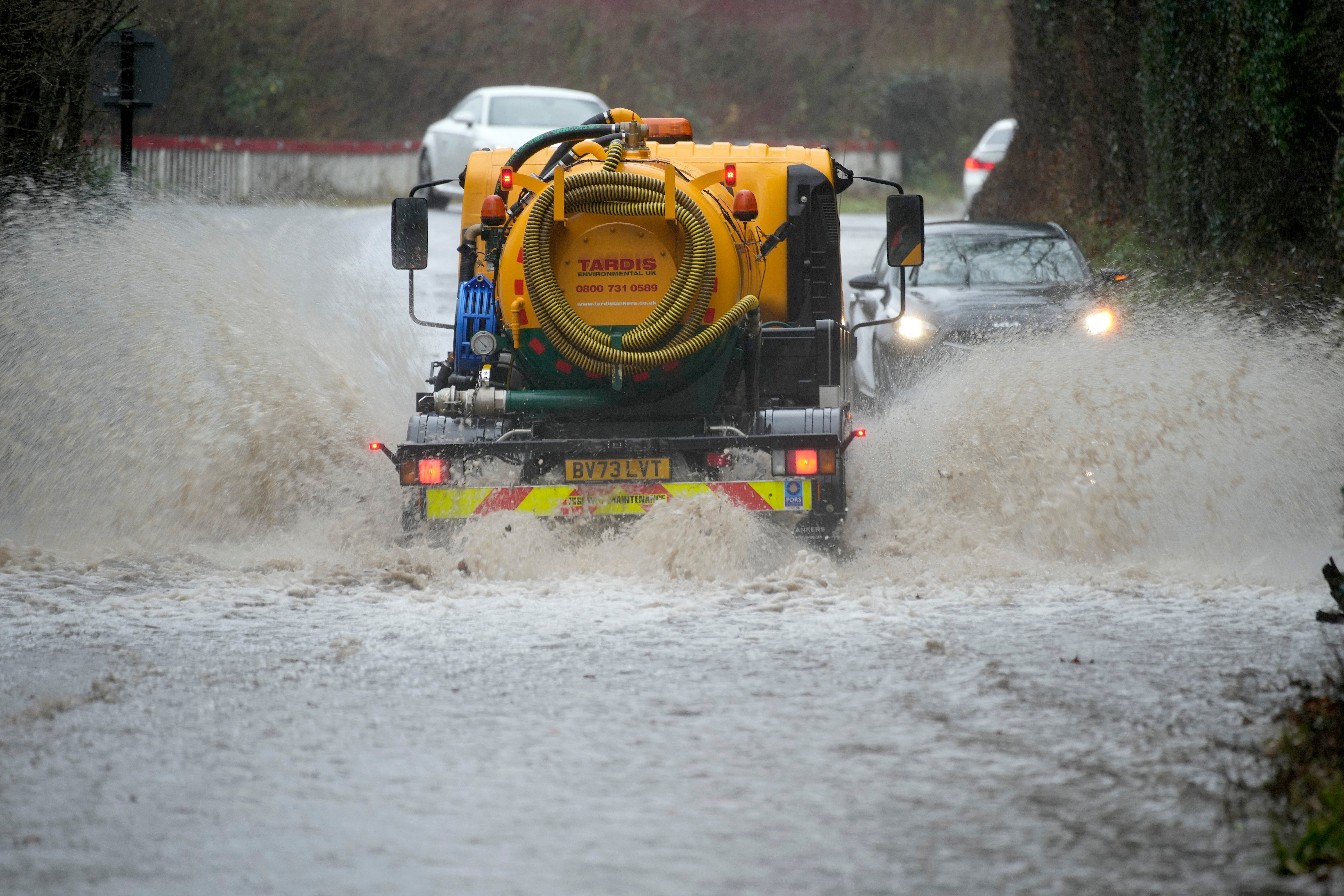 Flash floods hit the UK after torrential rain fell across parts of the country