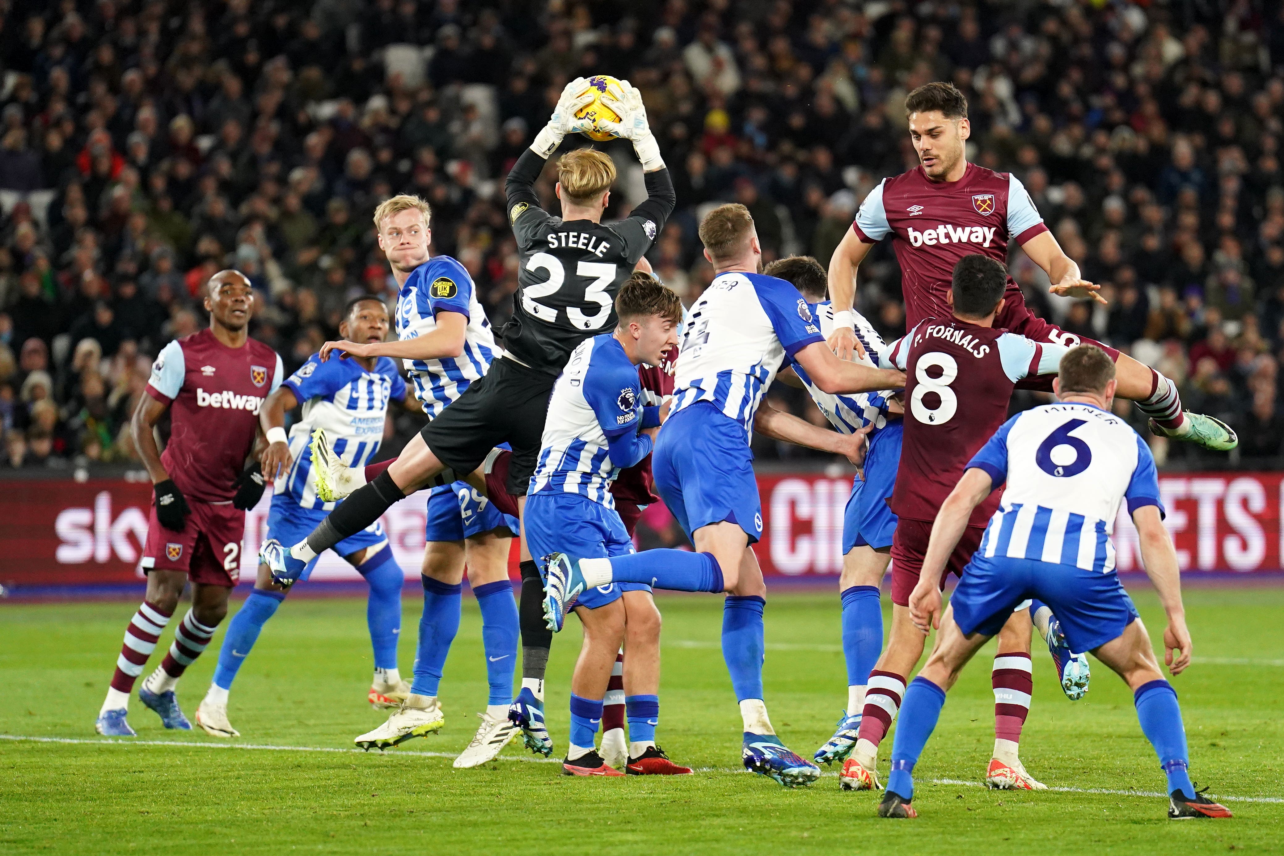 Brighton and West Ham cancelled each other out (Mike Egerton/PA)