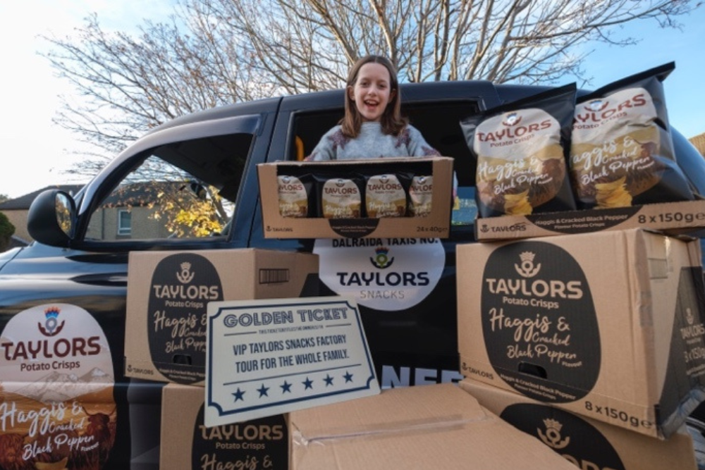 Ten-year-old Grace will have plenty of her favourite flavour of crisps (Taylors/PA)