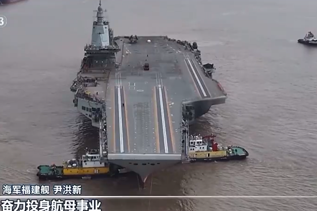 <p>A first look at China’s next-generation aircraft carrier</p>