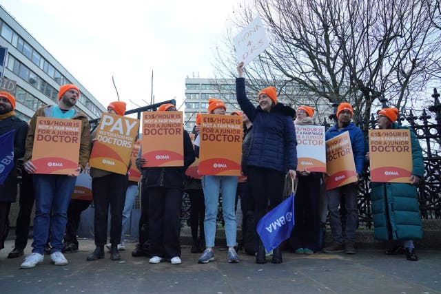 Junior doctors have begun a six day walkout – the longest strike in NHS history (Jonathan Brady/PA)