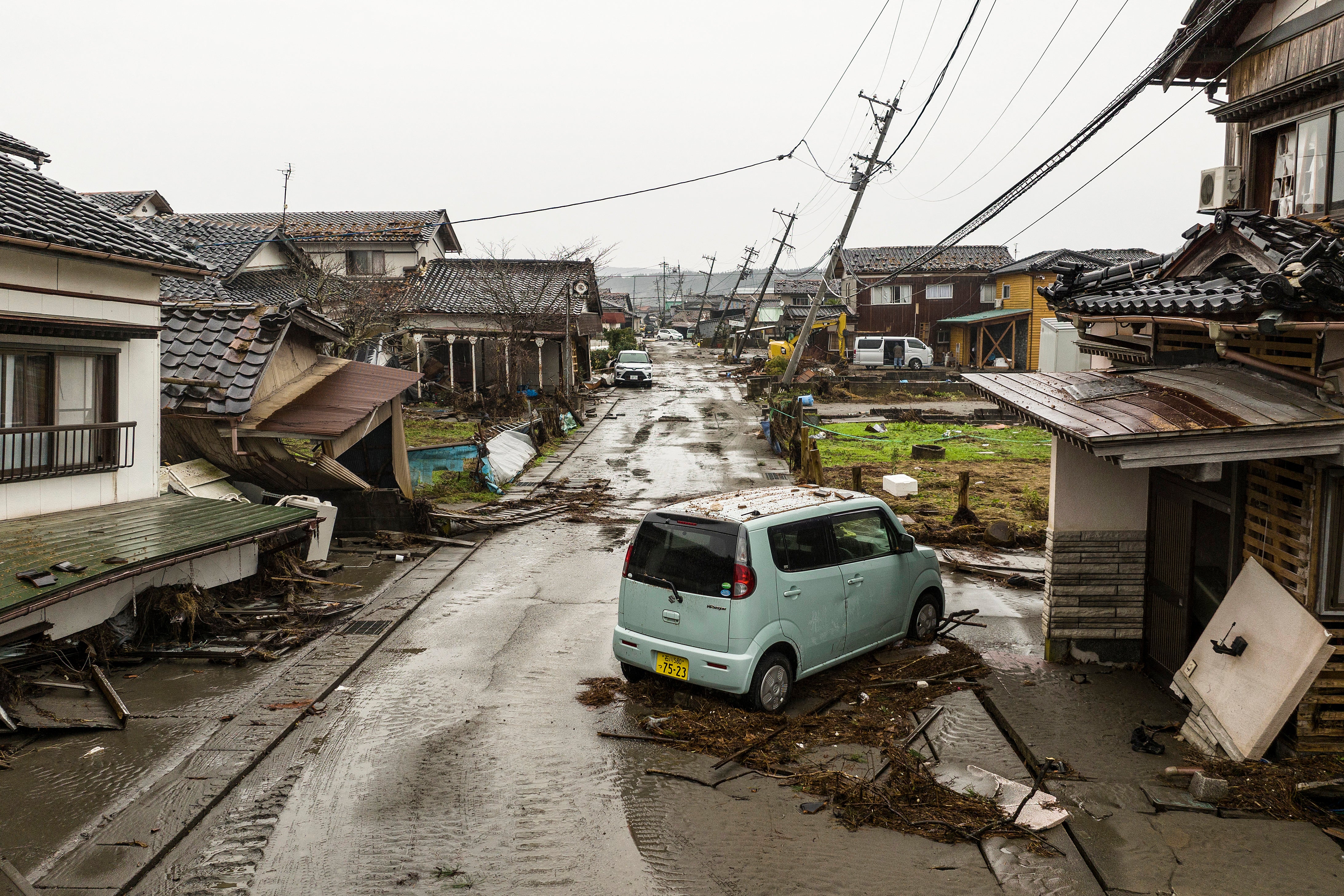 A devastated neighbourhood in Suzu