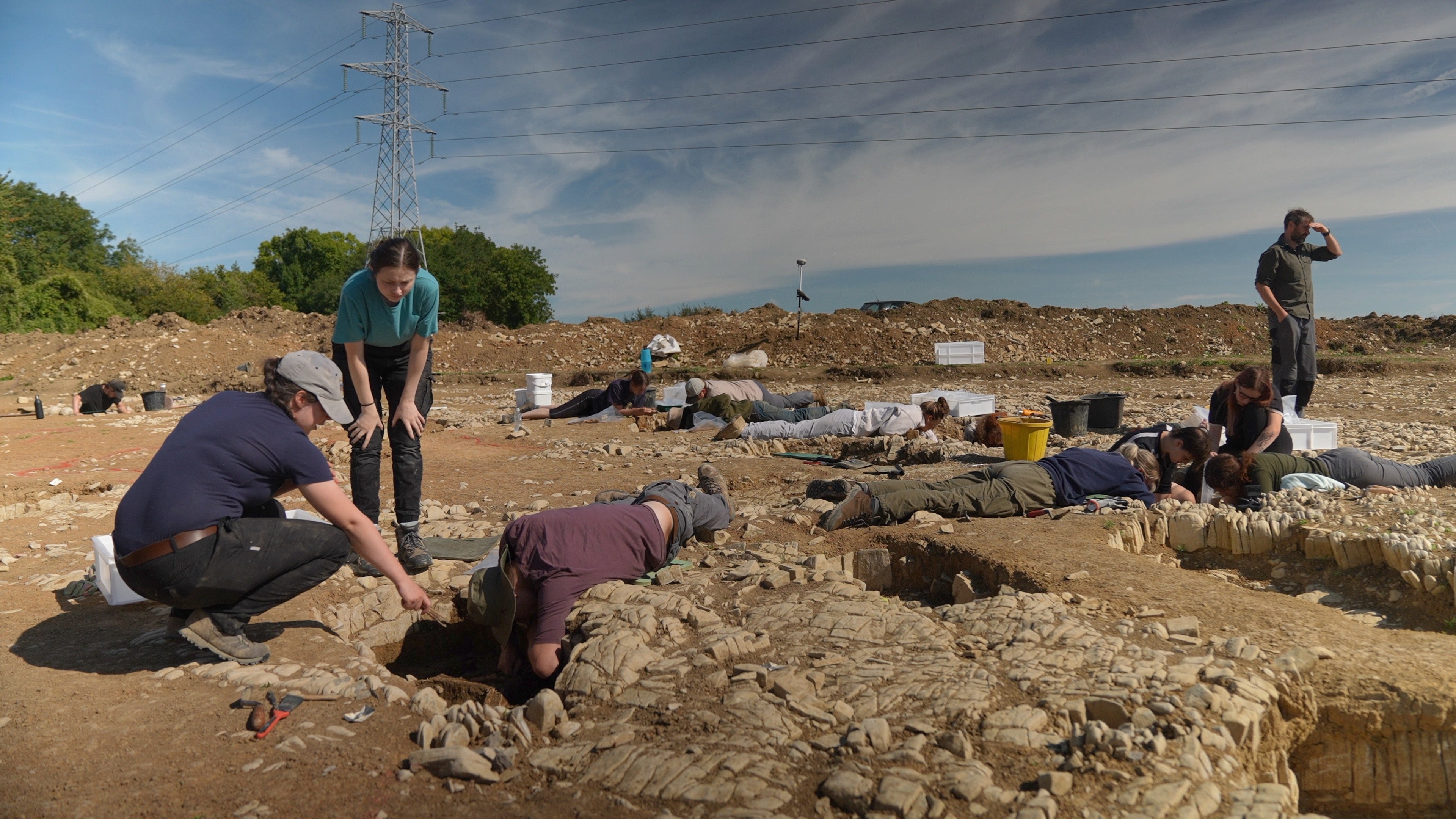 The researchers estimate there are about 70 graves at the site - 18 have been excavated so far