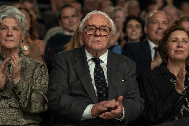 <p>Anthony Hopkins as the British humanitarian Sir Nicholas Winton in ‘One Life’</p>