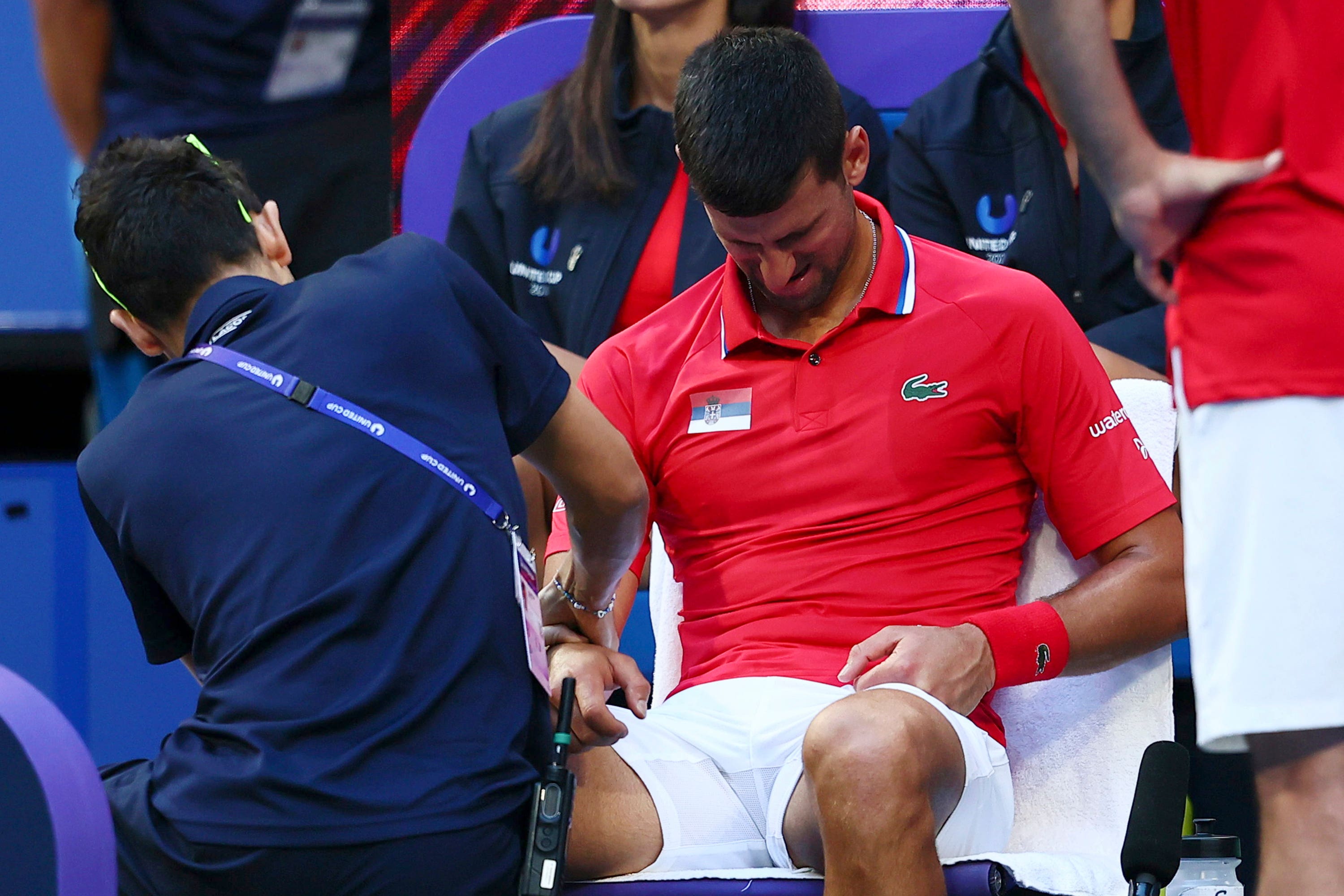 Novak Djokovic is battling an ongoing wrist injury