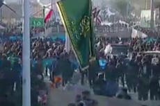 Iran explosions: Moment blasts go off near memorial for assassinated general