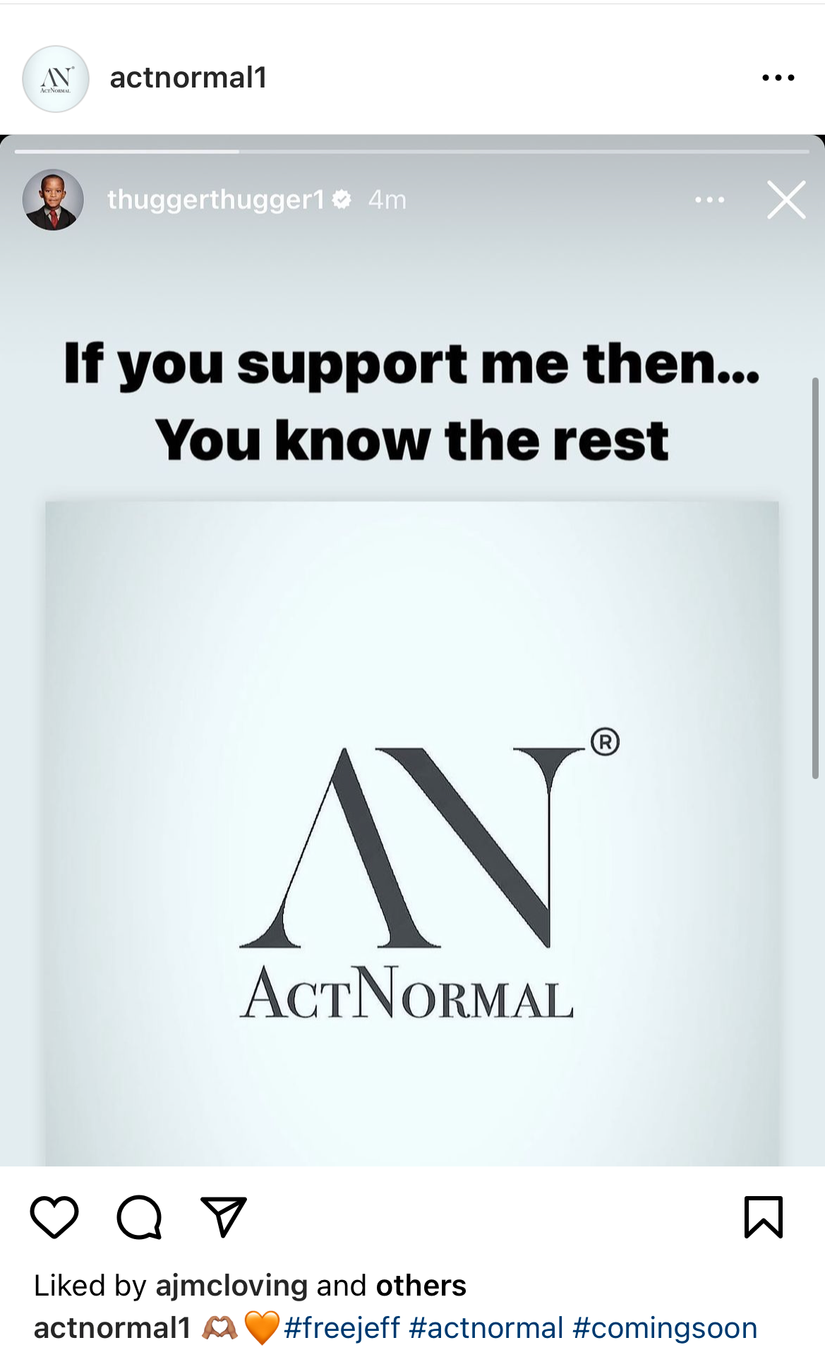 ActNormal reposts Young Thug’s Instagram story about the clothing line launch