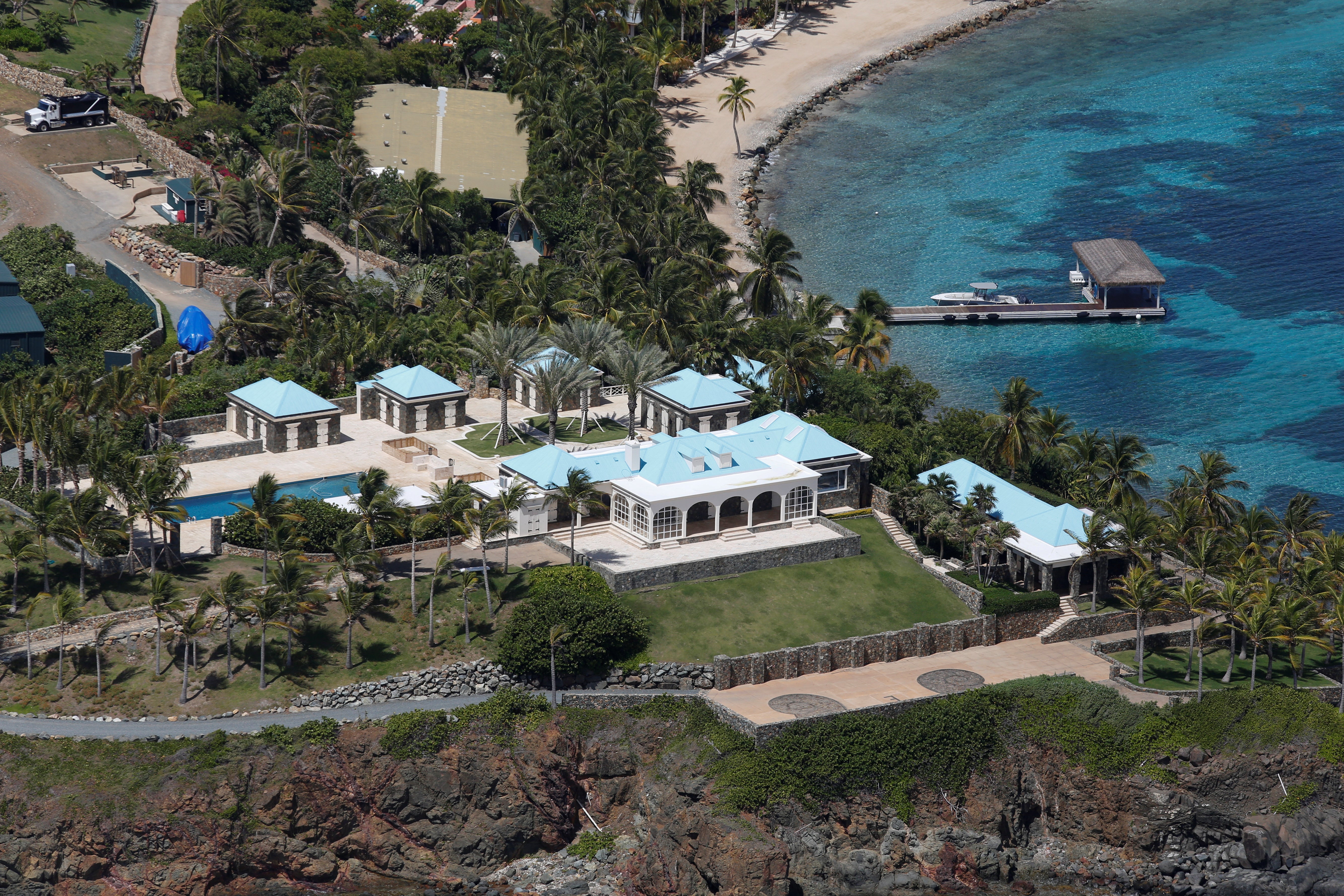 Little St. James Island, one of two Caribbean islands owned by Jeffrey Epstein