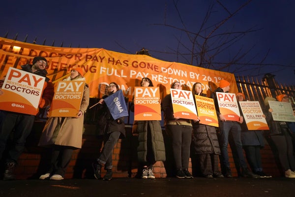 Striking Junior doctors say they have had a 26 per cent real terms pay cut due to below-inflation pay rises 