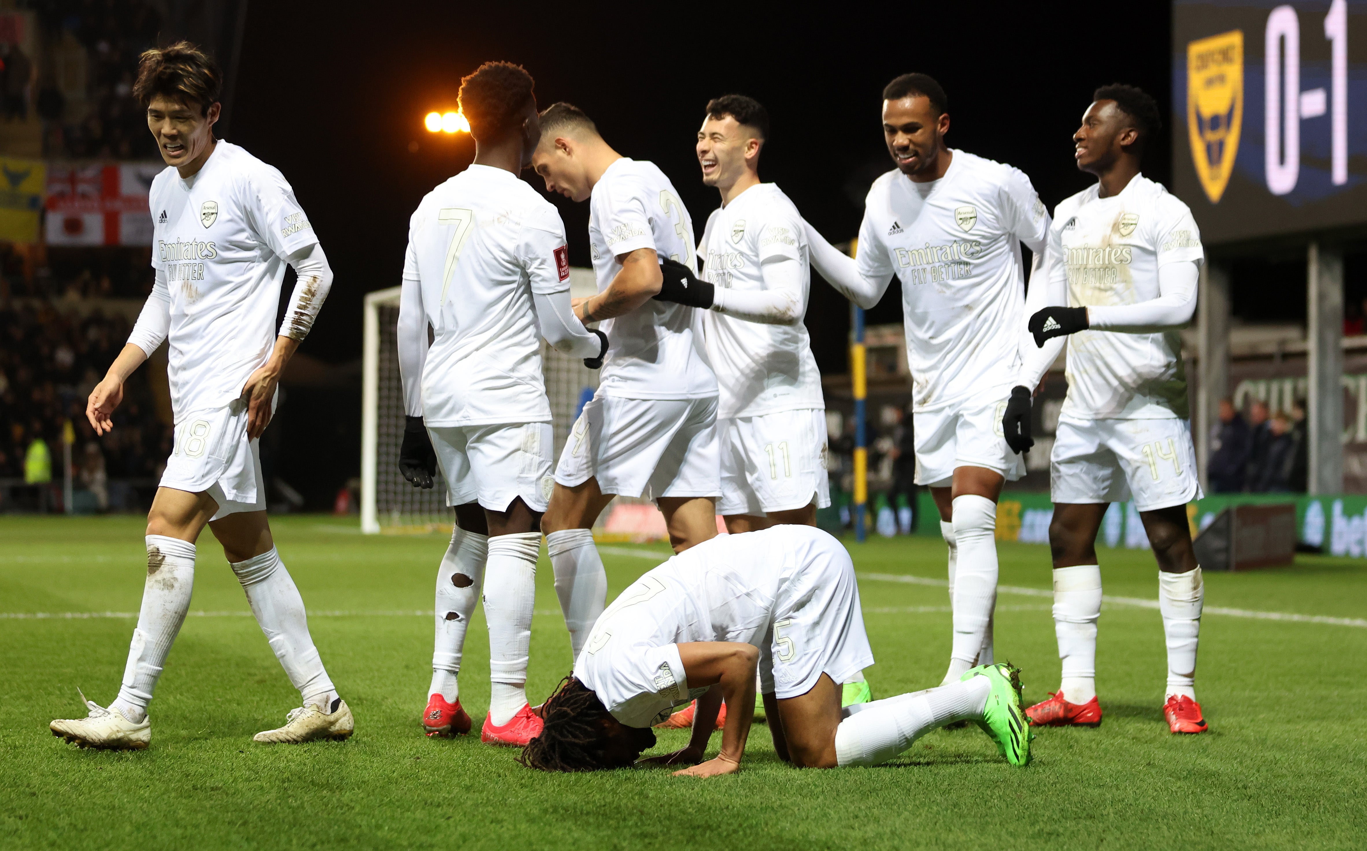 Arsenal beat Oxford the first time they wore their white kit