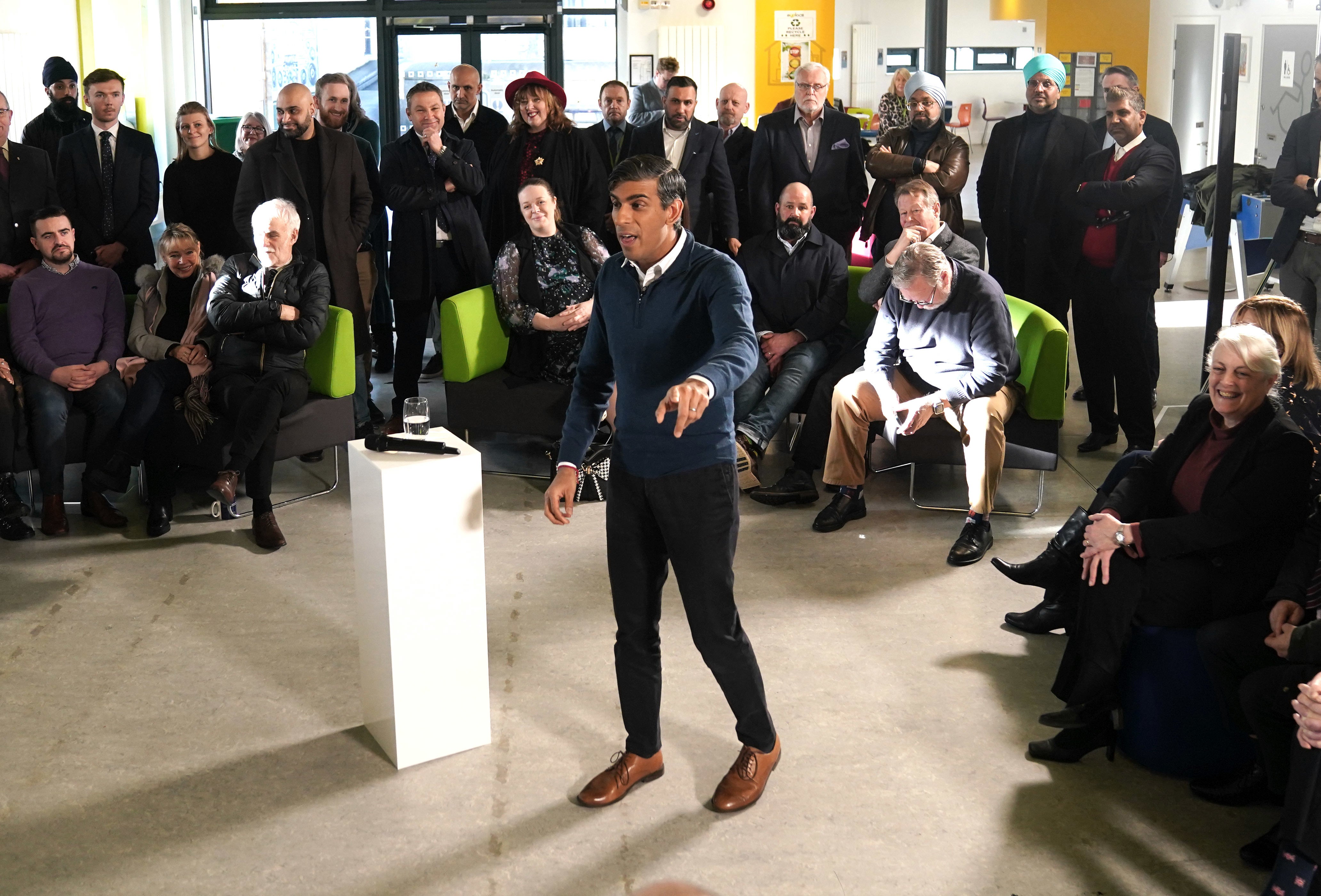 Rishi Sunak reveals his general election plan during a visit to the East Midlands