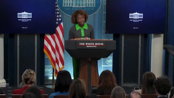 White House press secretary Karine Jean-Pierre addressed the shooting at a press conference