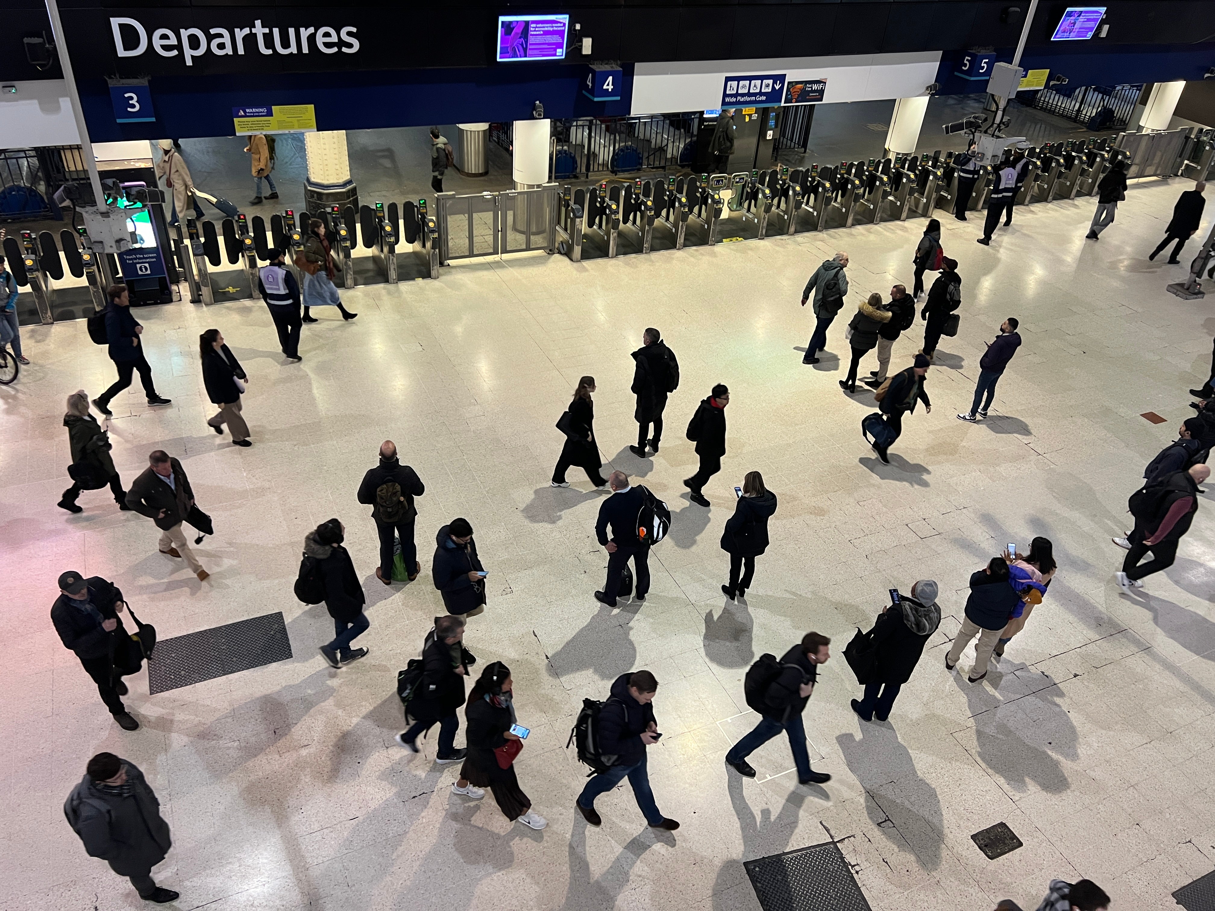 Going places? Travellers at London Waterloo, where many lines are experiencing disruption