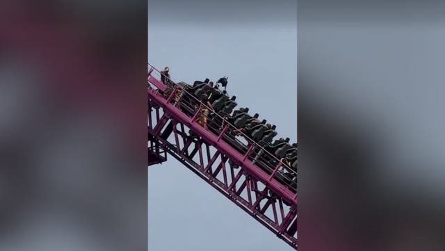 <p>Riders trapped on one of world’s tallest rollercoasters after scarf gets stuck in wheel.</p>