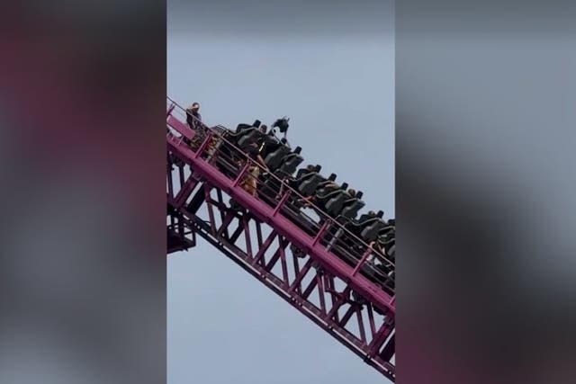 <p>Riders trapped on one of world’s tallest rollercoasters after scarf gets stuck in wheel.</p>