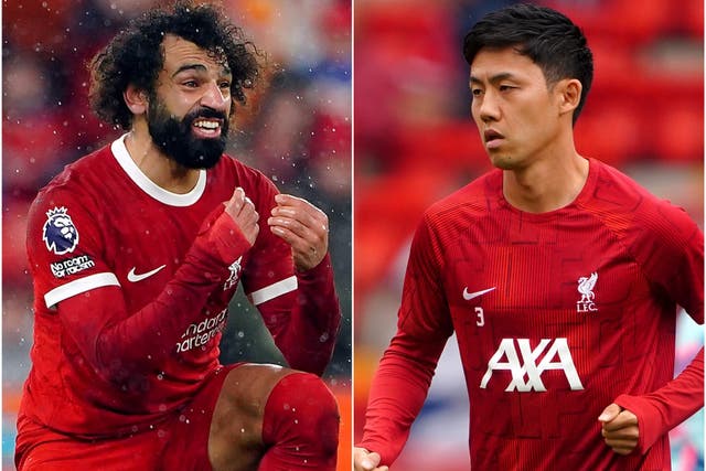 Mohamed Salah (left) and Wataru Endo are expected to go deep into the respective competitions (Peter Byrne/PA)