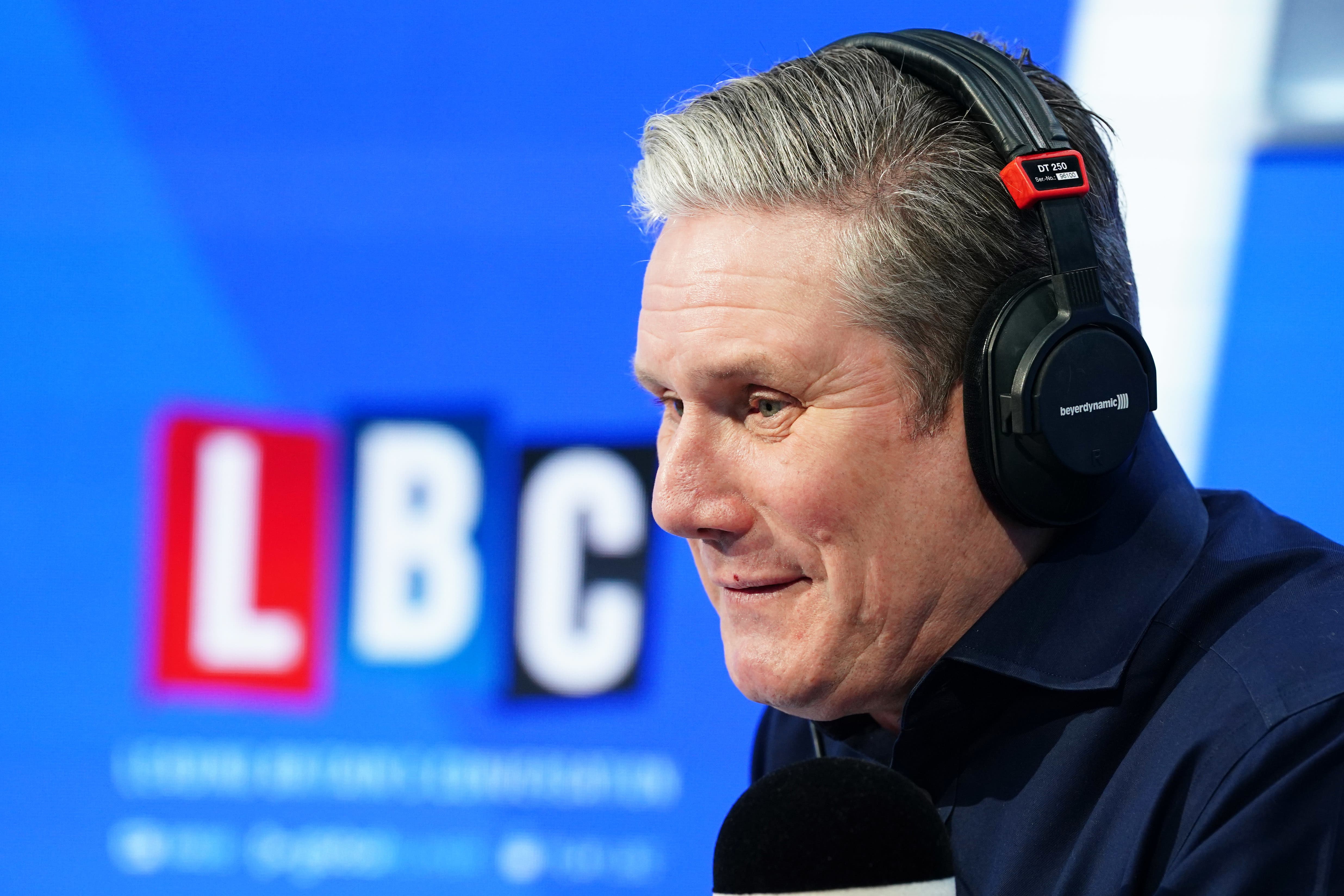 Labour Party leader Sir Keir Starmer took part in Call Keir, his regular phone-in on LBC’s Nick Ferrari at Breakfast show (PA)