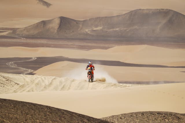 <p>Sam Sunderland is a two-time winner of the Dakar Rally </p>