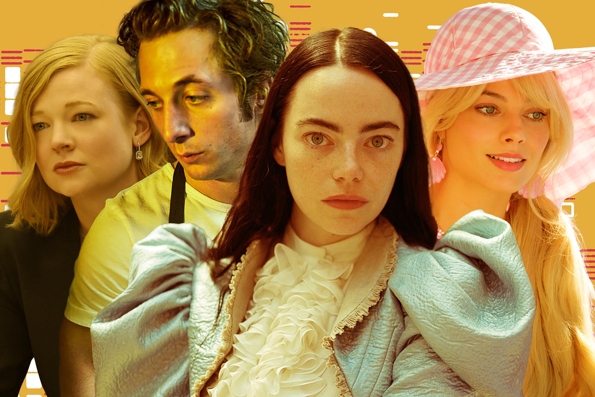 Winners or losers? Sarah Snook, Jeremy Allen White, Emma Stone and Margot Robbie are all in the frame for this year’s Golden Globes