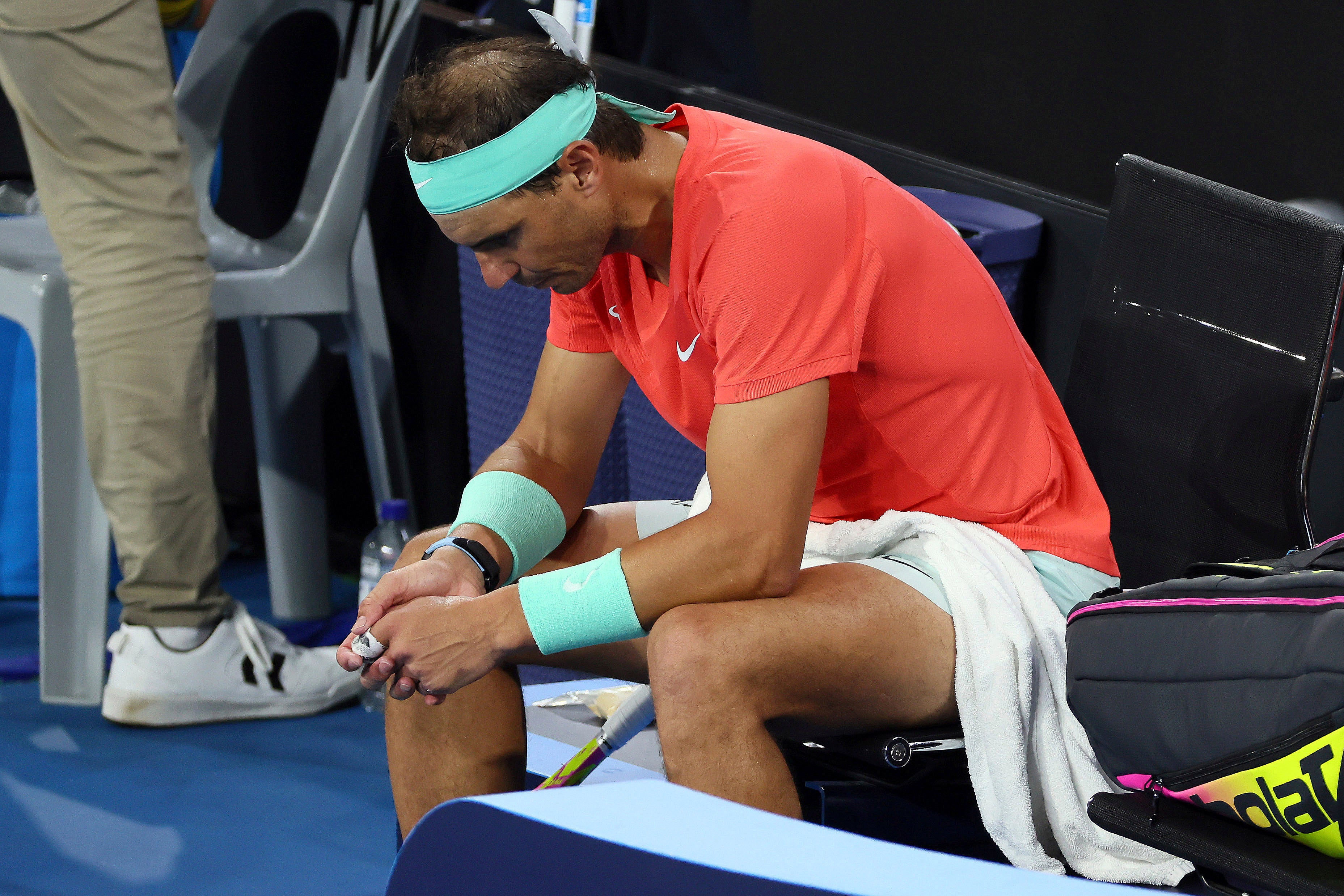 Nadal suffered the injury in his Brisbane quarter-final against Jordan Thompson
