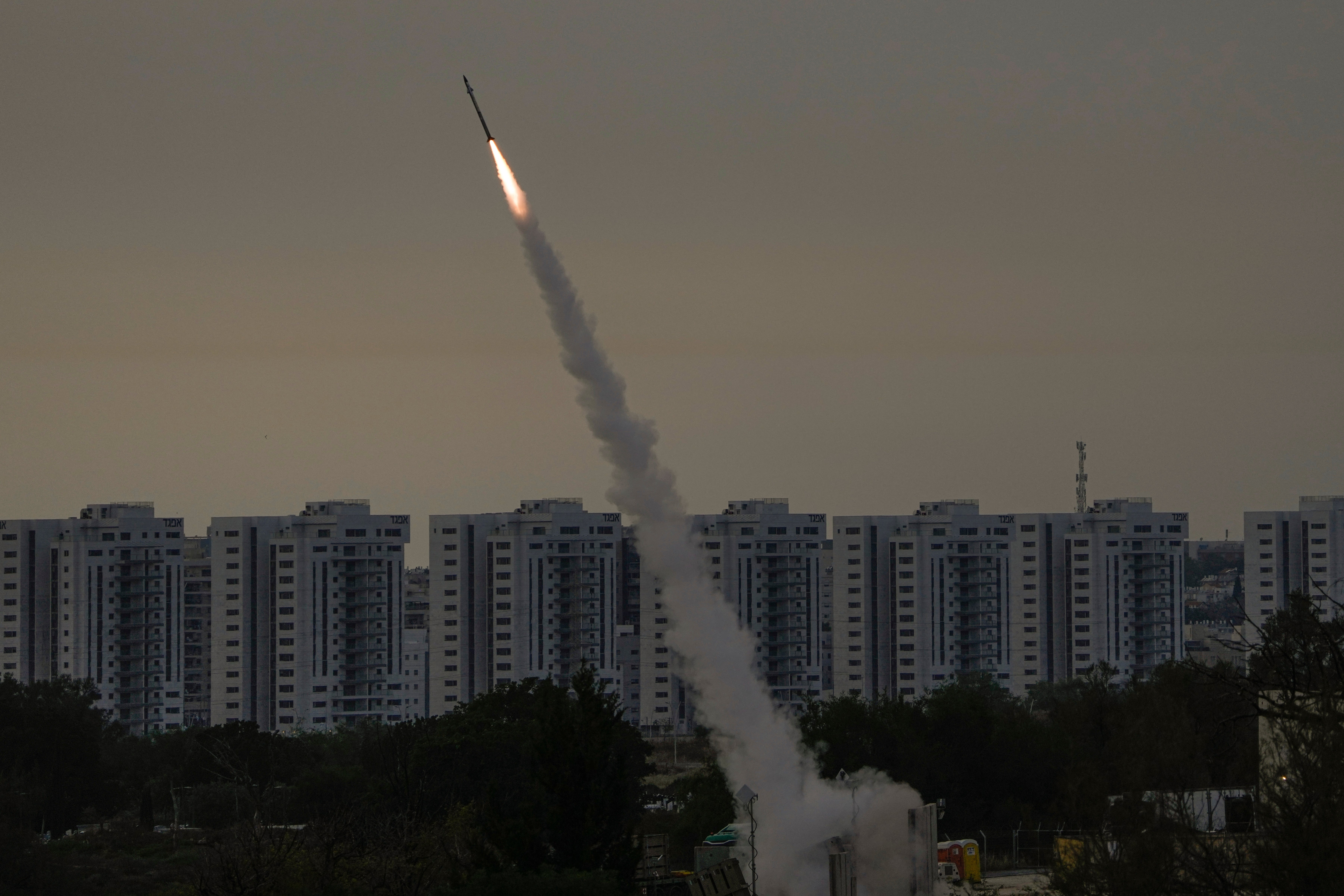 Israel’s Iron Dome anti-missile system – which repelled Tehran’s onslaught on Saturday – intercepts a rocket