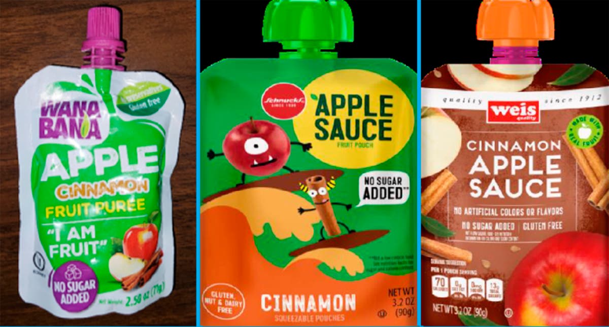 Lead-tainted applesauce pouches also contained another possible toxic substance, FDA says