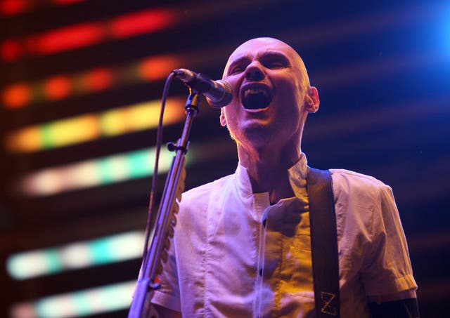 <p>Billy Corgan performing with The Smashing Pumpkins in Baltimore in 2007</p>