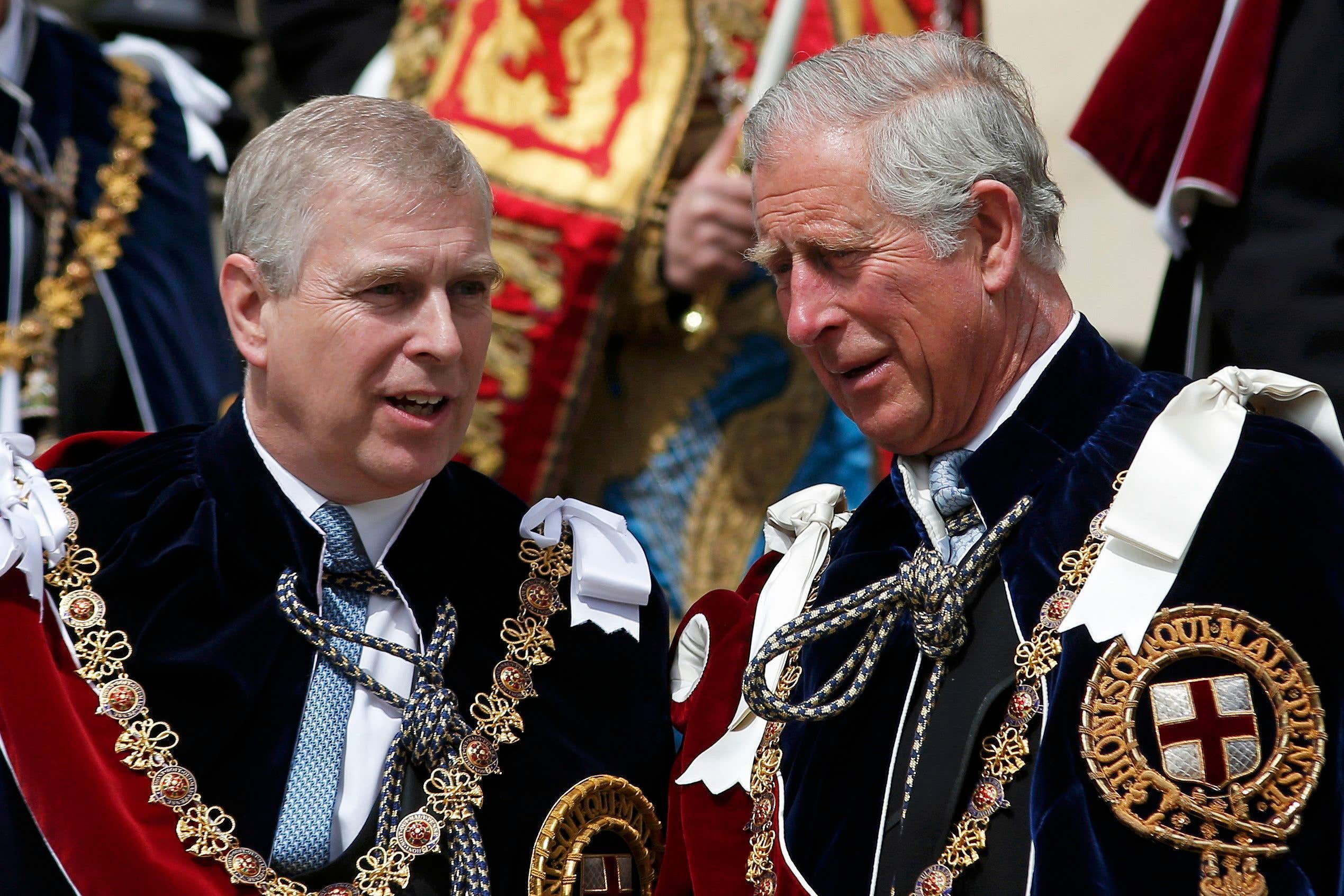 The Duke of York (left) and his brother, now the King in 2015 (Peter Nicholls/PA)