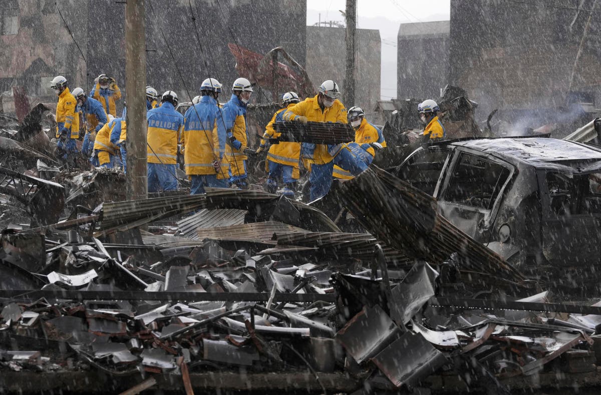 Western Japan earthquakes have claimed 100 lives; rain and snow imperil already shaky ground Western Japan earthquakes have claimed 100 lives; rain and snow imperil already shaky ground