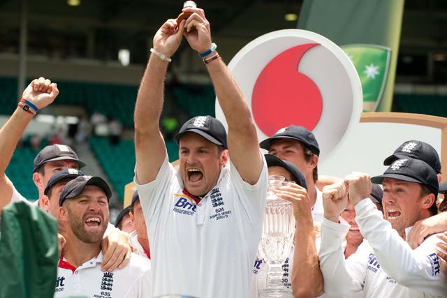 Andrew Strauss leads the Ashes celebrations in 2011 (PA Archive)