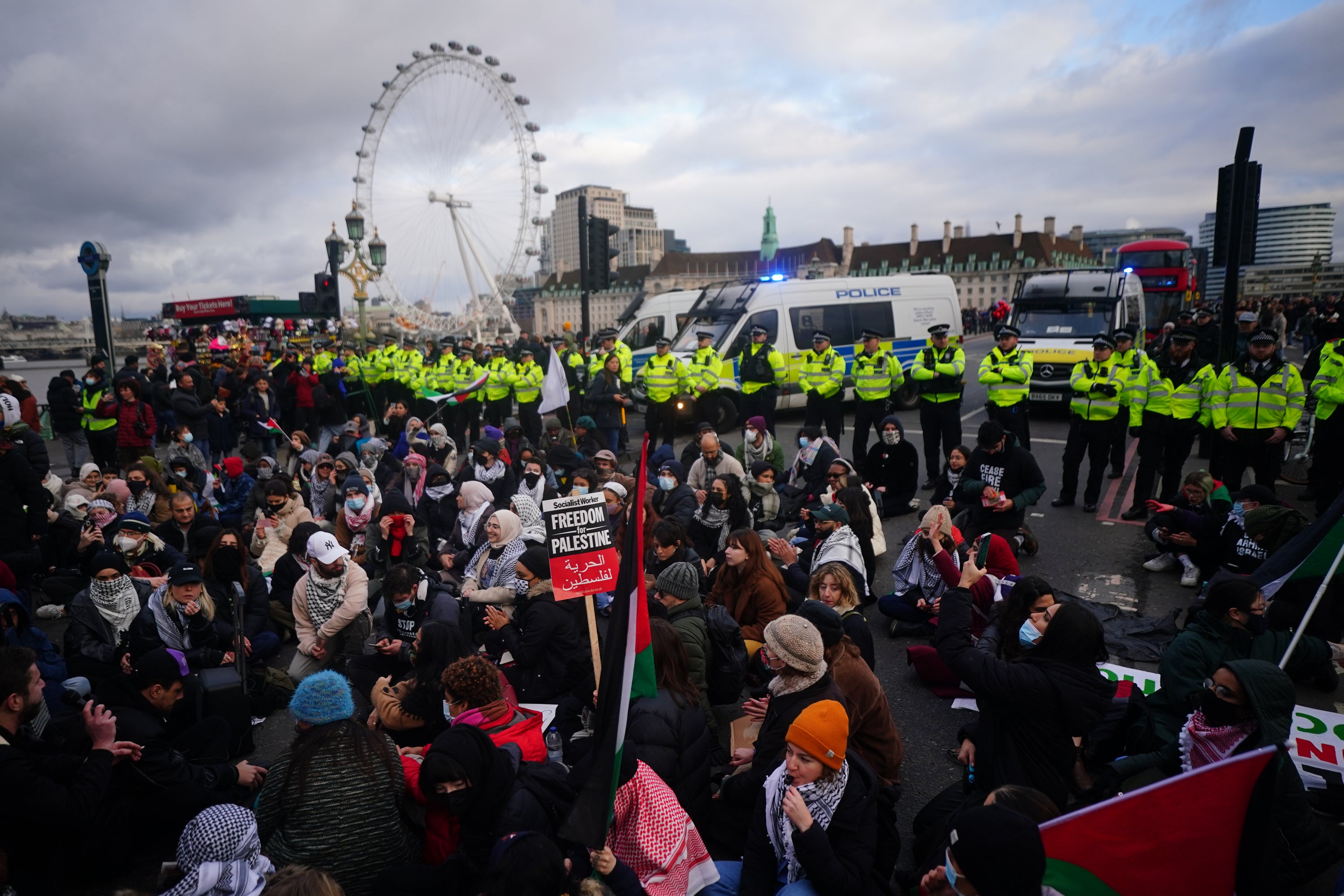 The group also called for an end to UK sales of arms to Israel