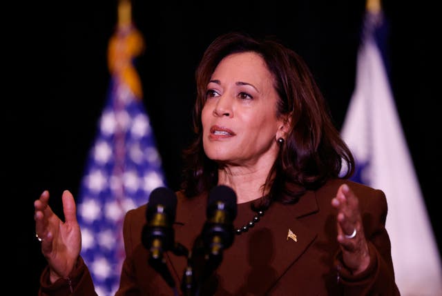<p>US Vice President Kamala Harris speaks at the Women’s Missionary Society retreat of the African Methodist Episcopal Church in Myrtle Beach, South Carolina, U.S., January 6, 2024.   </p>