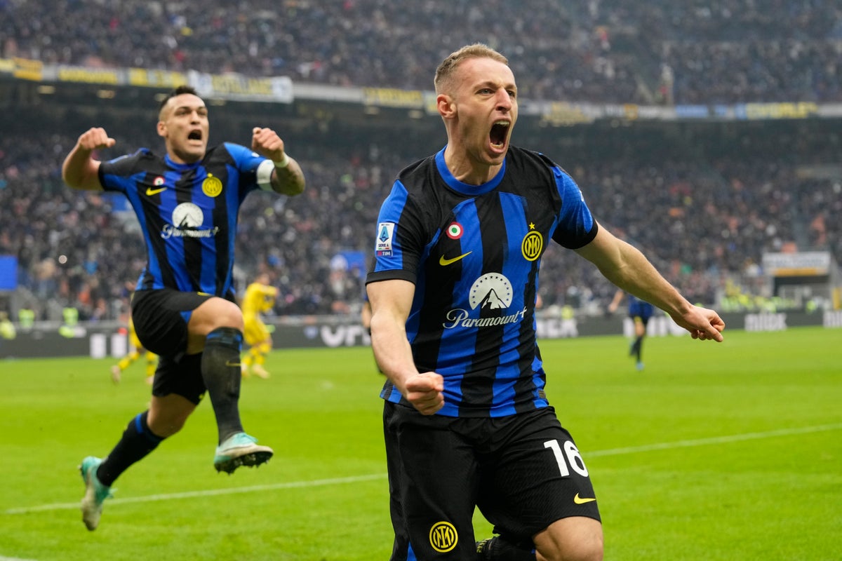 Serie A leaders Inter Milan survive dramatic ending to beat Verona