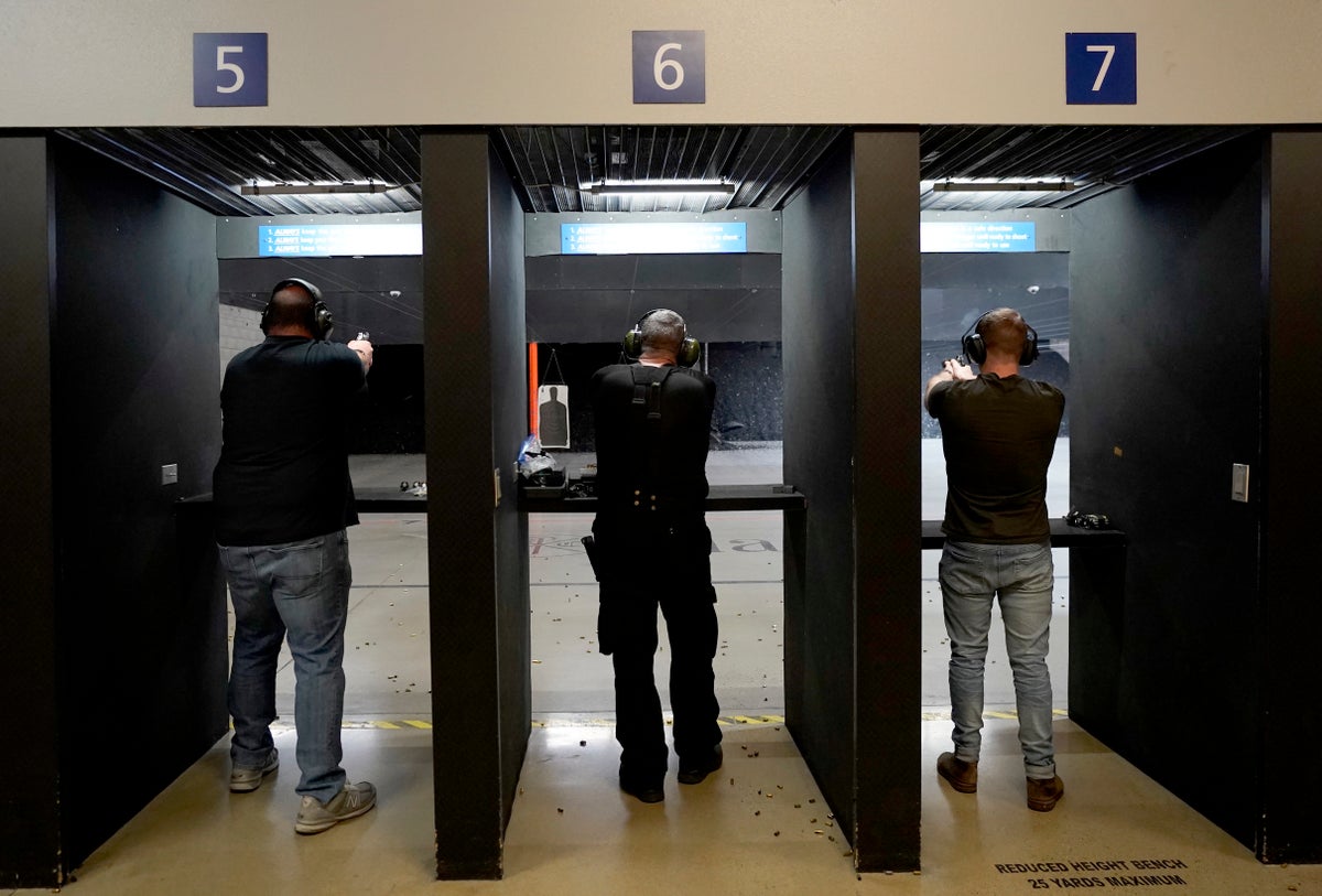 A California law banning the carrying of firearms in most public places is blocked again
