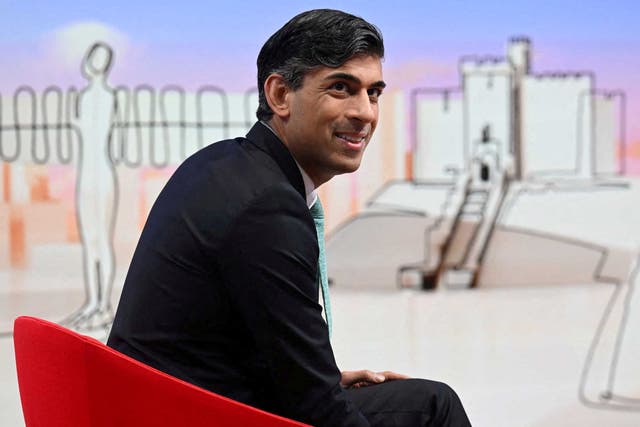 <p>Rishi Sunak kept suggesting questions for the Labour leader during his BBC interview on Sunday </p>