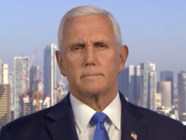 <p>Former Vice President Mike Pence in an appearance on CNN on 7 January 2024</p>