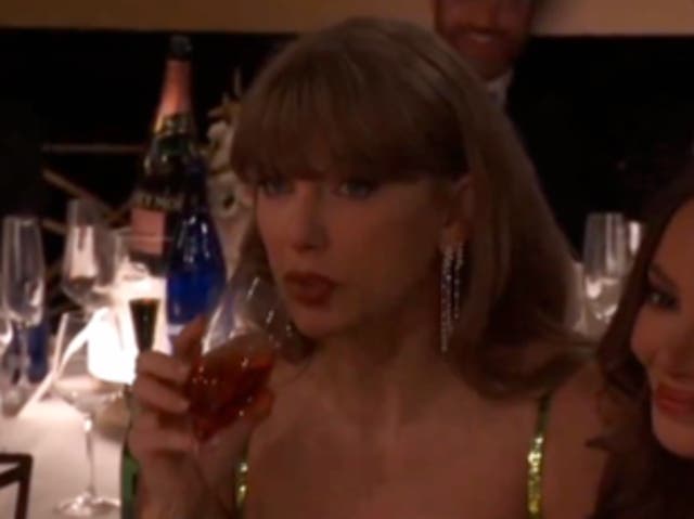 <p>Taylor Swift appeared unimpressed by Jo Koy’s joke</p>