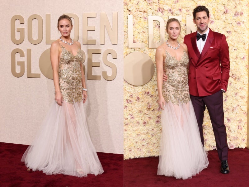 Golden Globes viewers praise Emily Blunt and John Krasinski s red