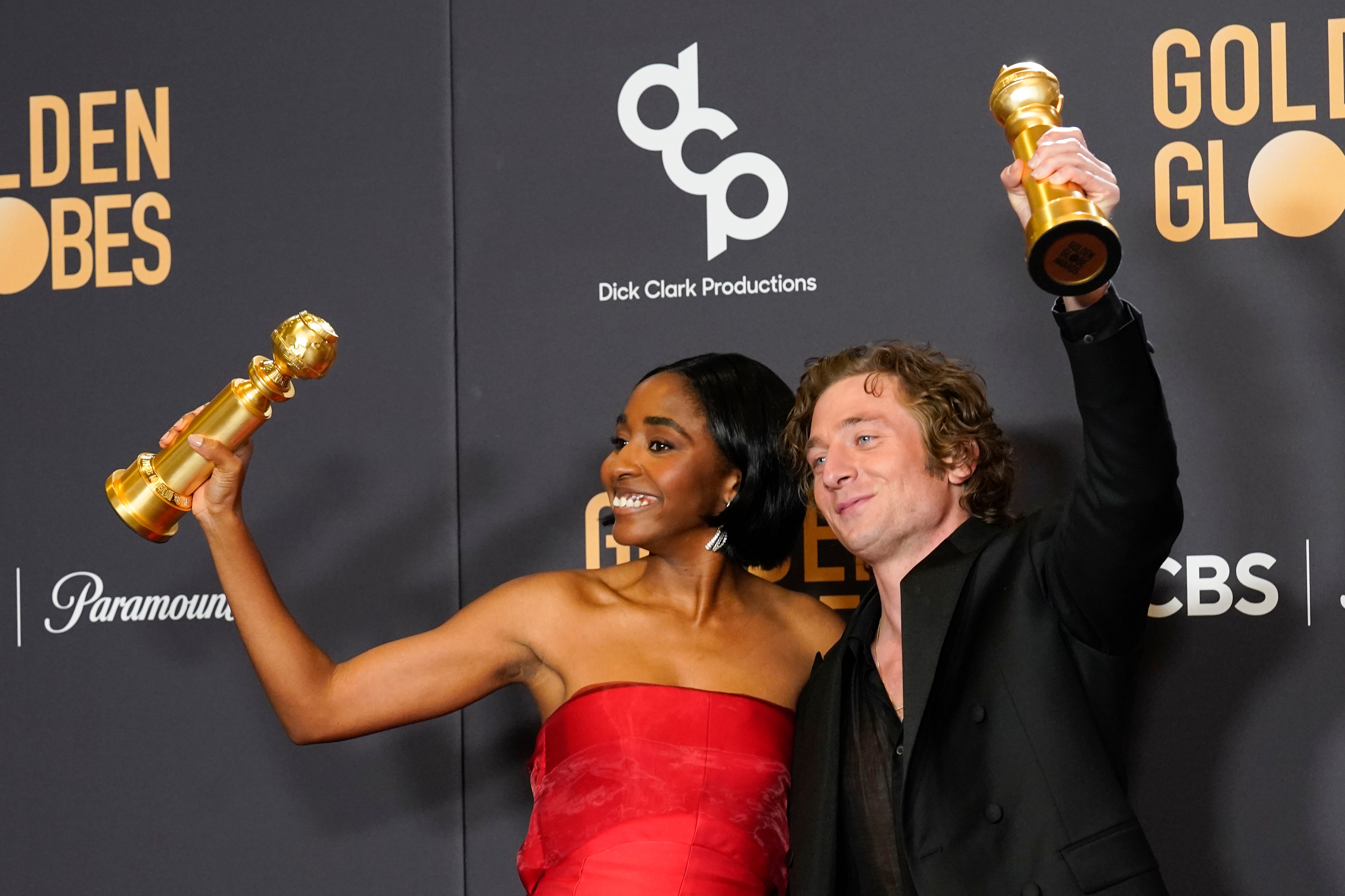 Ayo Edebiri and Jeremy Allen White both won Golden Globes for ‘The Bear’