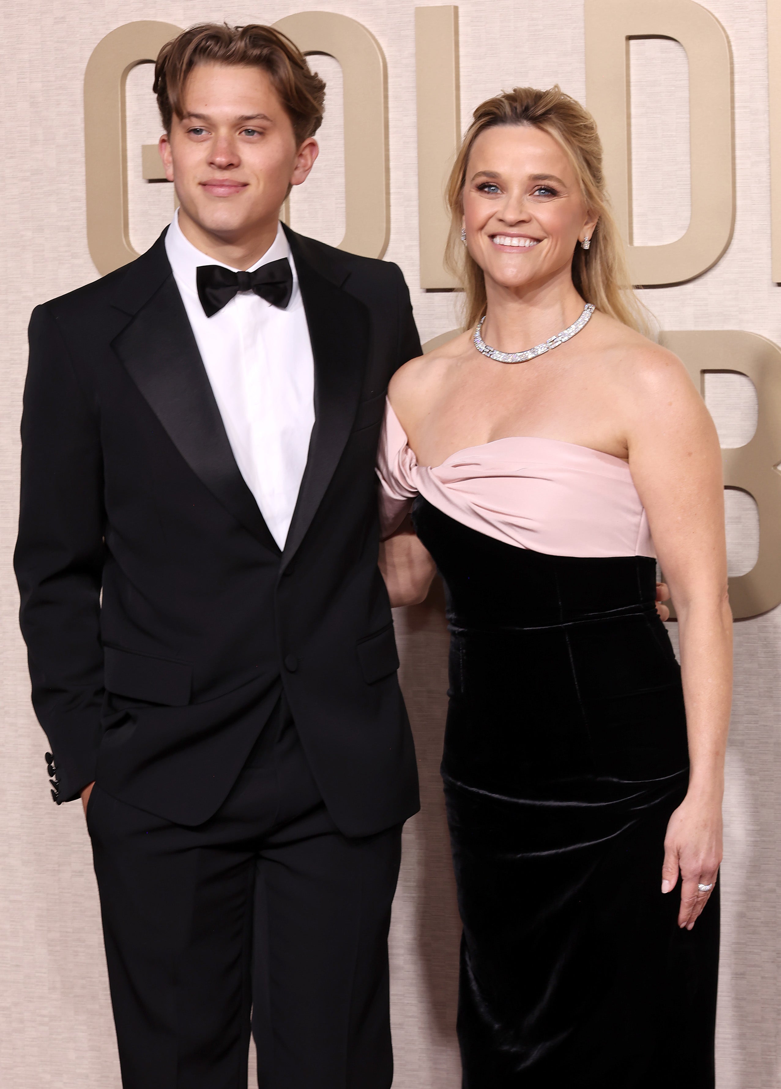 Reese Witherspoon with her son Deacon Reese Phillippe at the Golden Globes