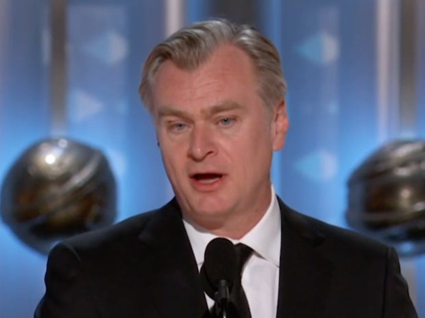 Christopher Nolan accepts Best Director at Golden Globes for ‘Oppenheimer’